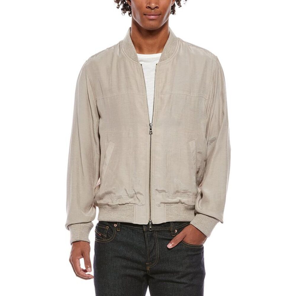 Officine Générale Mens Officine Generale Stefano Bomber Jacket, Brown